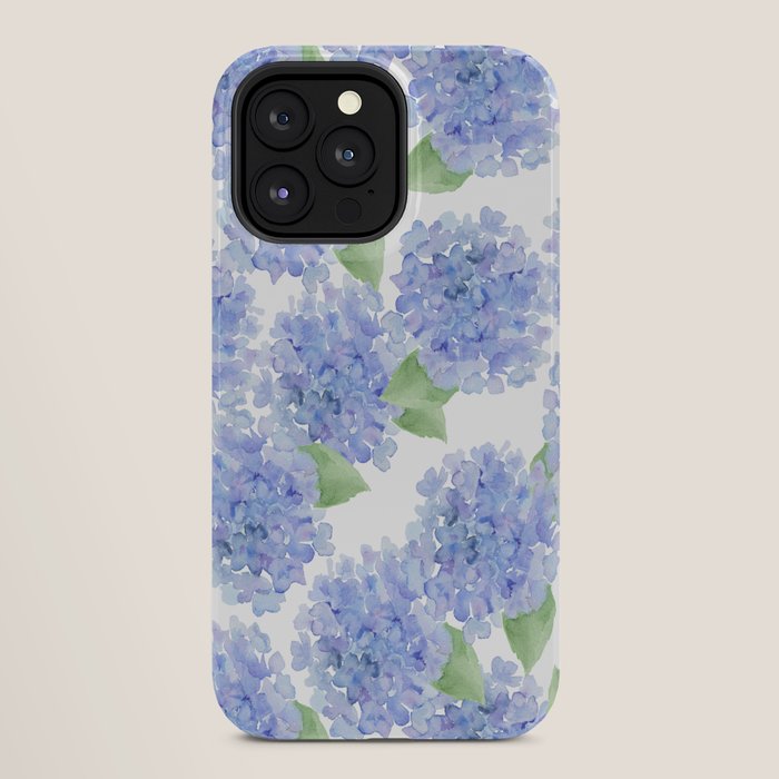 Elegant lavender lilac watercolor hydrangea floral iPhone Case Gallery Image 28