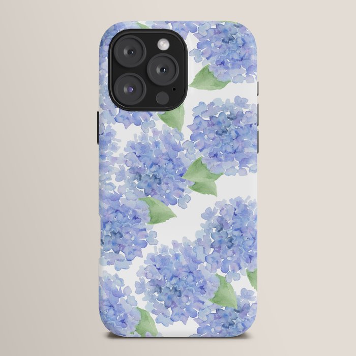 Elegant lavender lilac watercolor hydrangea floral iPhone Case Gallery Image 16