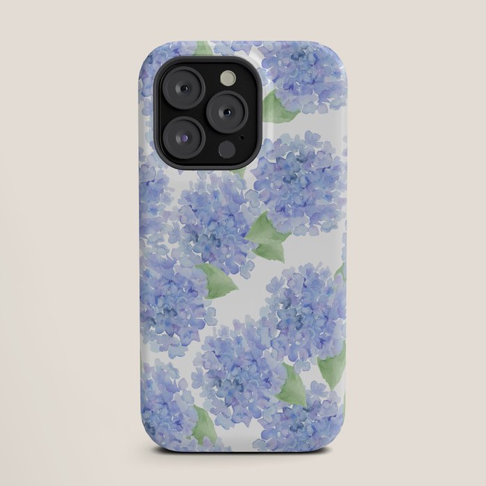 Elegant lavender lilac watercolor hydrangea floral iPhone Case Gallery Image 19