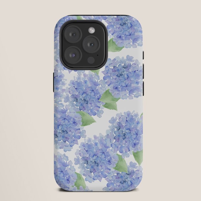 Elegant lavender lilac watercolor hydrangea floral iPhone Case Gallery Image 11