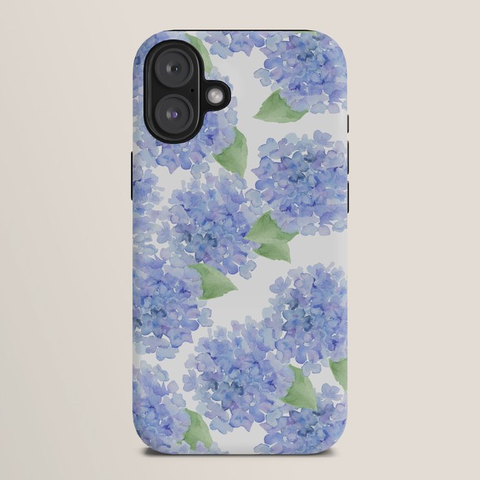 Elegant lavender lilac watercolor hydrangea floral iPhone Case Gallery Image 10
