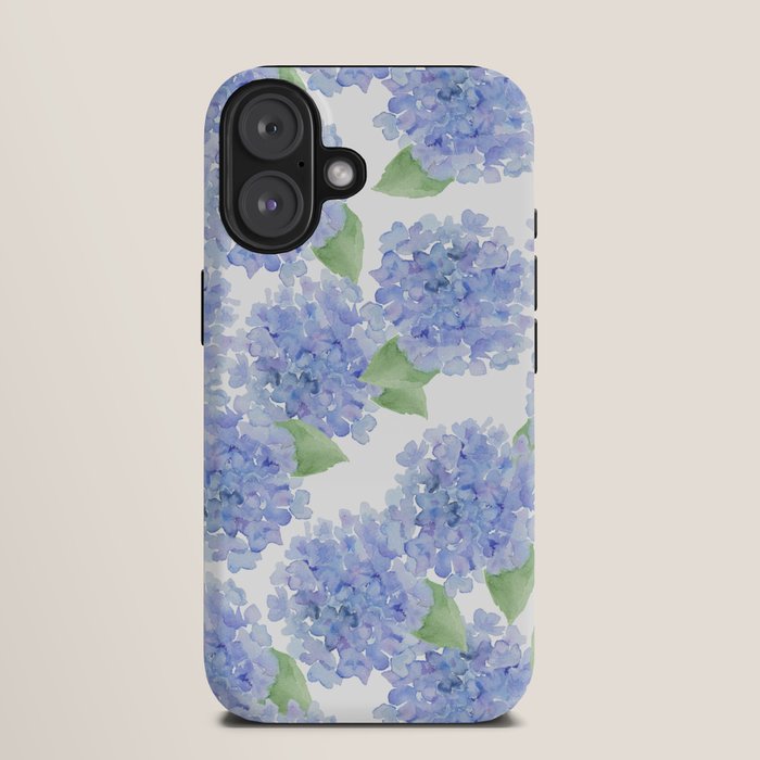 Elegant lavender lilac watercolor hydrangea floral iPhone Case Gallery Image 9
