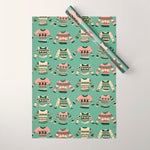 Christmas Sweaters - Vintage Blush Mint Palette Wrapping Paper Gallery Image 1