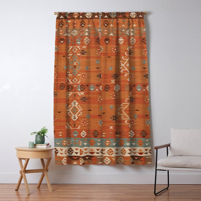 Heritage Traditional Moroccann Rug Design Window Curtain Gallery Image 1