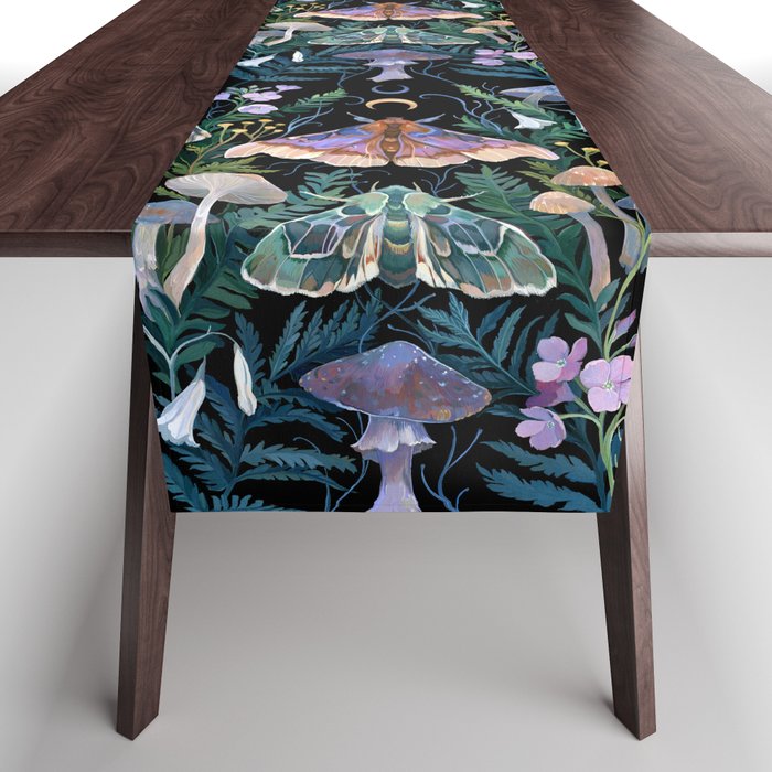 Sphinx Moth Moon Garden Table Runner Gallery Image 1