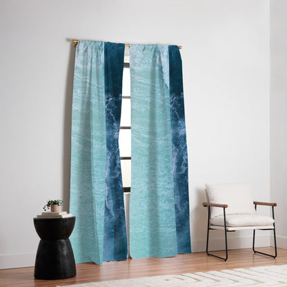 Turquoise Sea Window Curtain Gallery Image 2