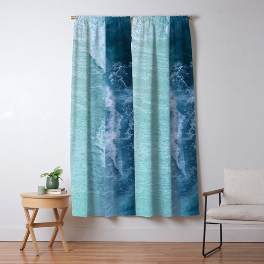 Turquoise Sea Window Curtain Gallery Image 1