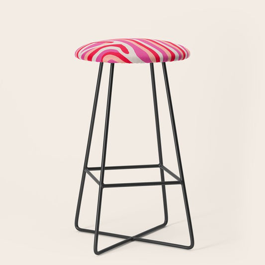 pink zebra stripes Stool Gallery Image 1