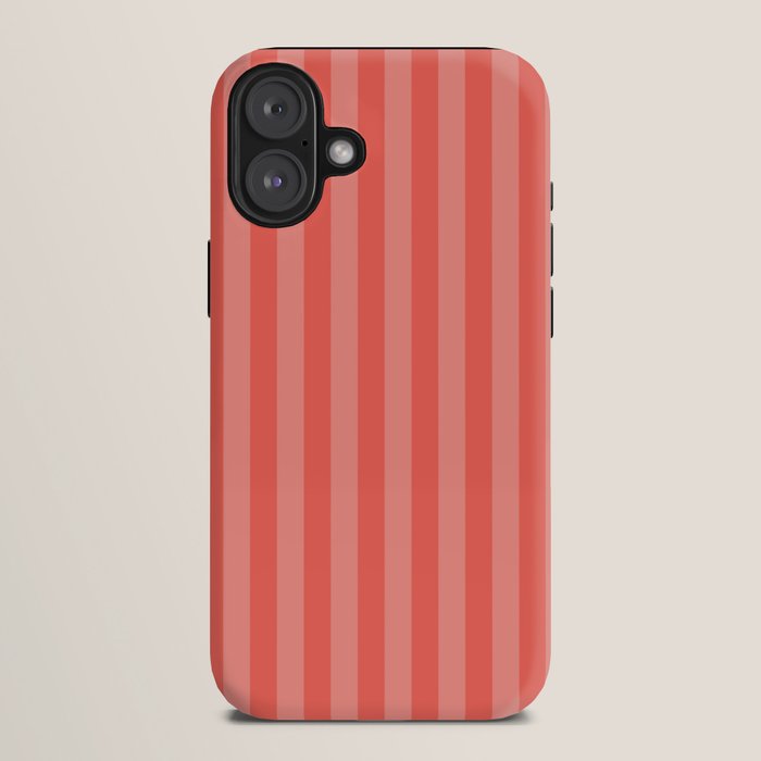 Coral Pink Thin Vertical Stripes iPhone Case Gallery Image 10