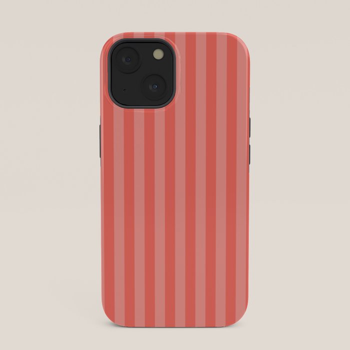 Coral Pink Thin Vertical Stripes iPhone Case Gallery Image 33