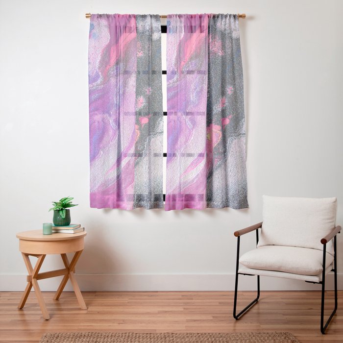 Bursting with Cosmic Joy Abstract Painting Window Curtain Gallery Image 19
