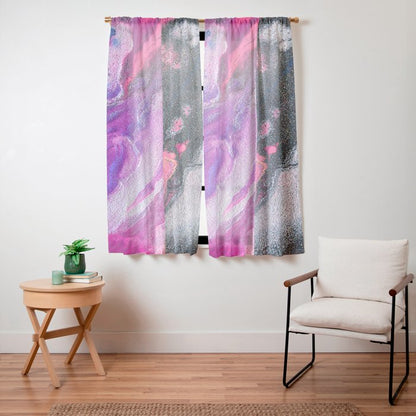Bursting with Cosmic Joy Abstract Painting Window Curtain Gallery Image 11