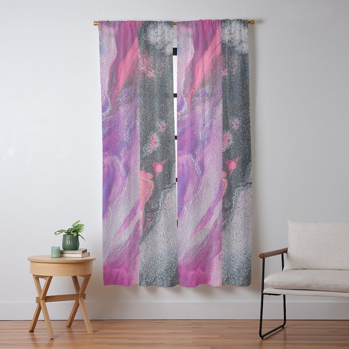 Bursting with Cosmic Joy Abstract Painting Window Curtain Gallery Image 13