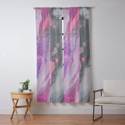 Bursting with Cosmic Joy Abstract Painting Window Curtain Gallery Image 13