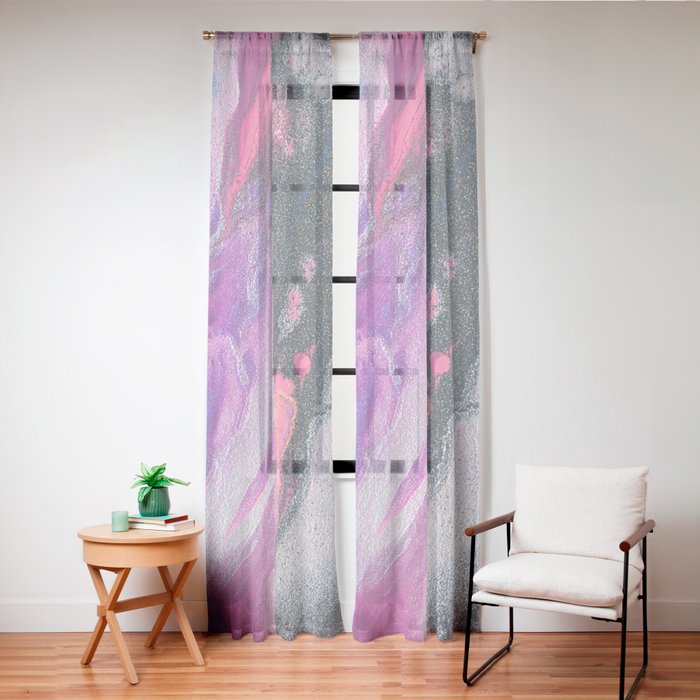 Bursting with Cosmic Joy Abstract Painting Window Curtain Gallery Image 20