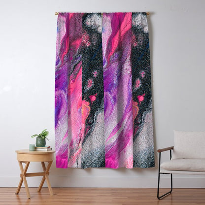 Bursting with Cosmic Joy Abstract Painting Window Curtain Gallery Image 5