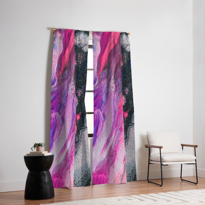 Bursting with Cosmic Joy Abstract Painting Window Curtain Gallery Image 2