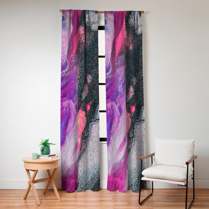Bursting with Cosmic Joy Abstract Painting Window Curtain Gallery Image 8