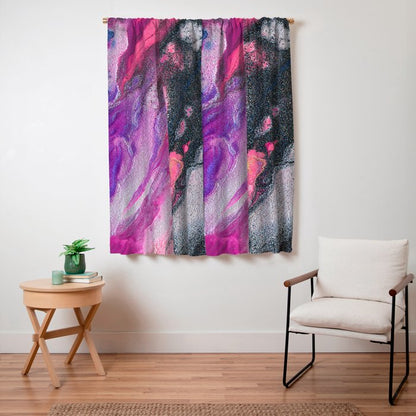 Bursting with Cosmic Joy Abstract Painting Window Curtain Gallery Image 7