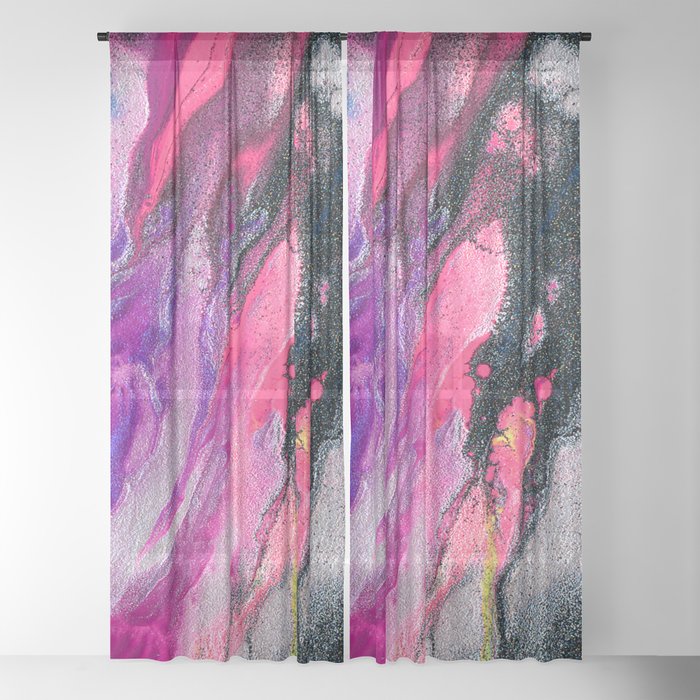 Bursting with Cosmic Joy Abstract Painting Window Curtain Gallery Image 18