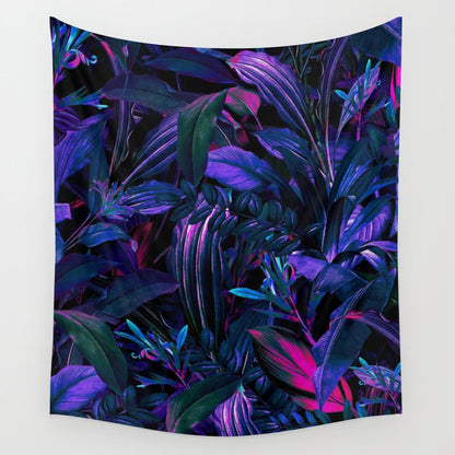 Future Garden Tropical Night Wall Tapestry Gallery Image 3