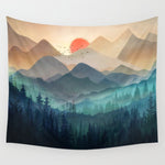 Wilderness Becomes Alive at Night Wall Tapestry Gallery Image 1