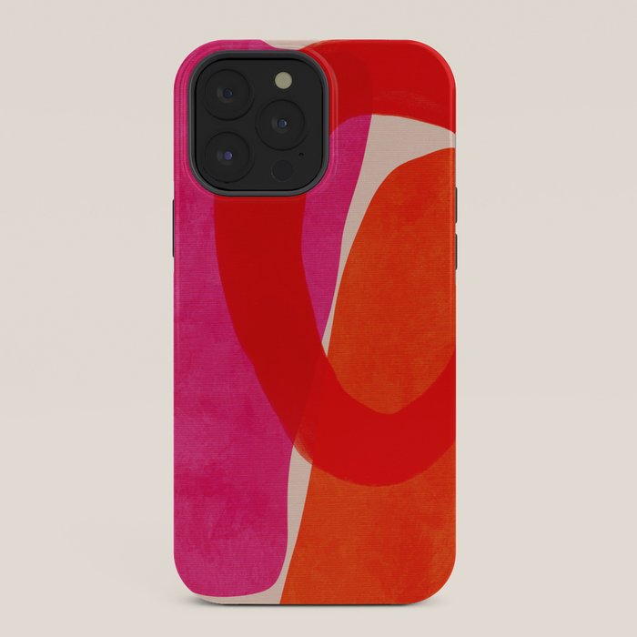 relations IV - pink shapes minimal painting iPhone Case Gallery Image 36