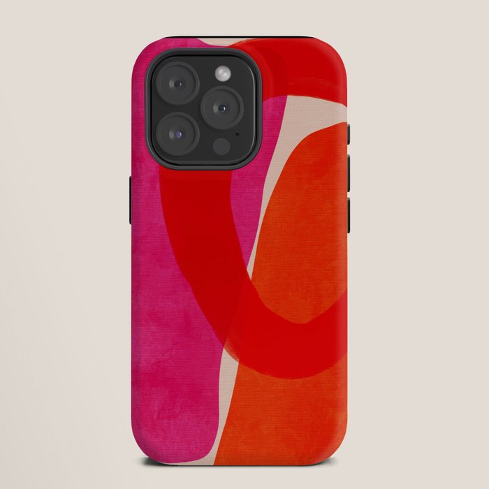relations IV - pink shapes minimal painting iPhone Case Gallery Image 11