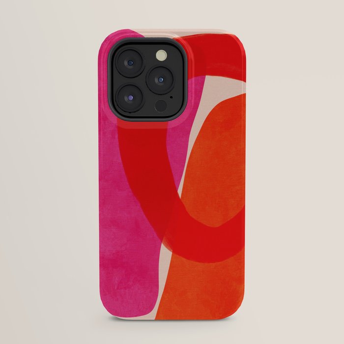 relations IV - pink shapes minimal painting iPhone Case Gallery Image 23