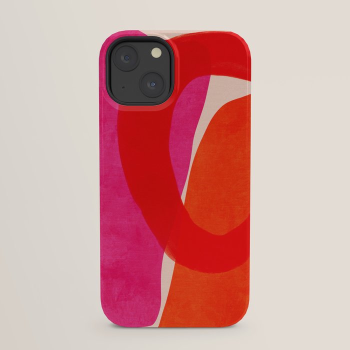 relations IV - pink shapes minimal painting iPhone Case Gallery Image 21