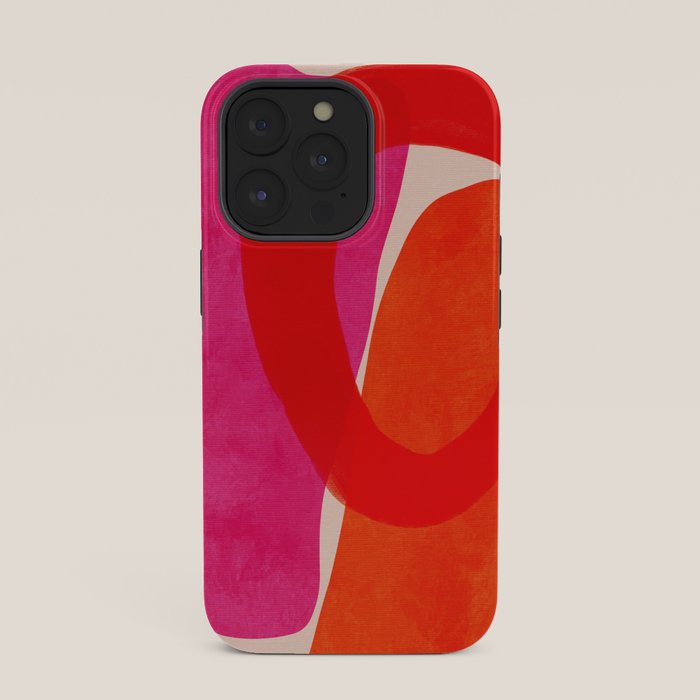 relations IV - pink shapes minimal painting iPhone Case Gallery Image 35