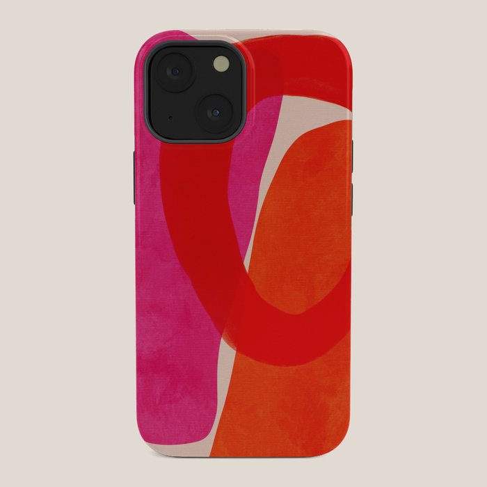 relations IV - pink shapes minimal painting iPhone Case Gallery Image 34