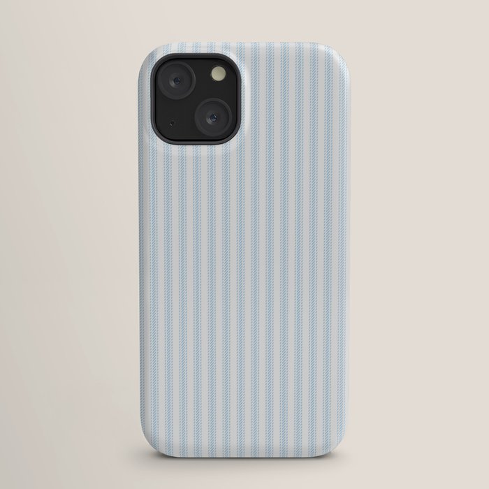 Pastel Blue & White Ticker Stripe iPhone Case Gallery Image 17