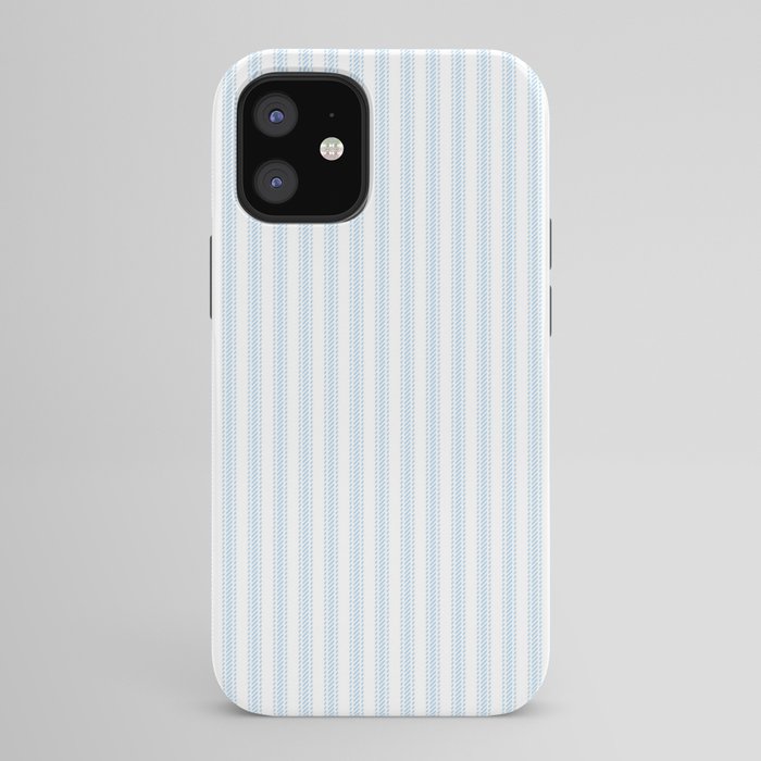 Pastel Blue & White Ticker Stripe iPhone Case Gallery Image 42
