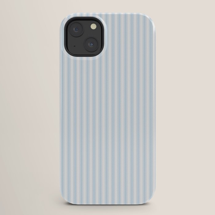 Pastel Blue & White Ticker Stripe iPhone Case Gallery Image 26