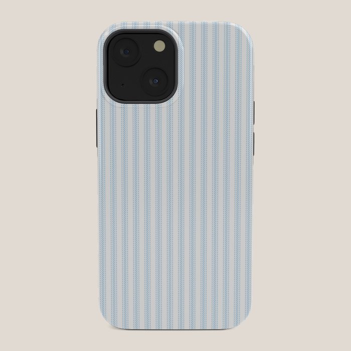 Pastel Blue & White Ticker Stripe iPhone Case Gallery Image 34