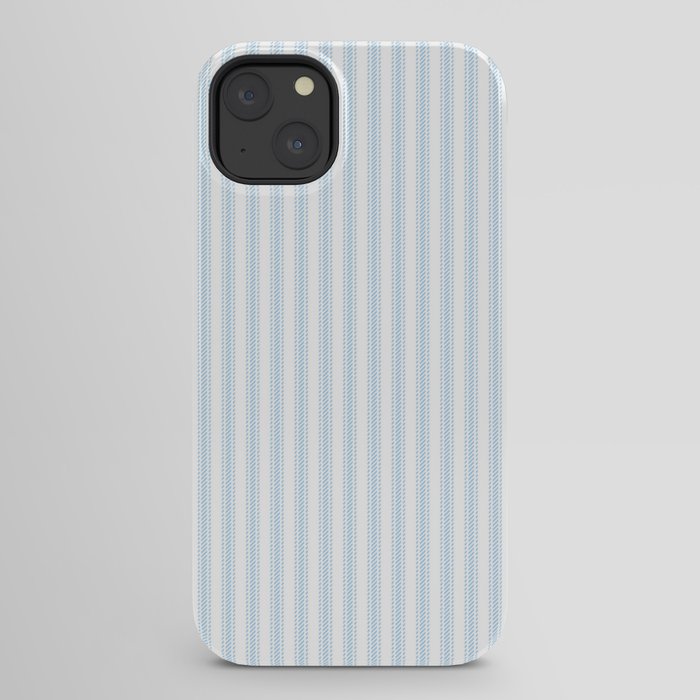 Pastel Blue & White Ticker Stripe iPhone Case Gallery Image 30