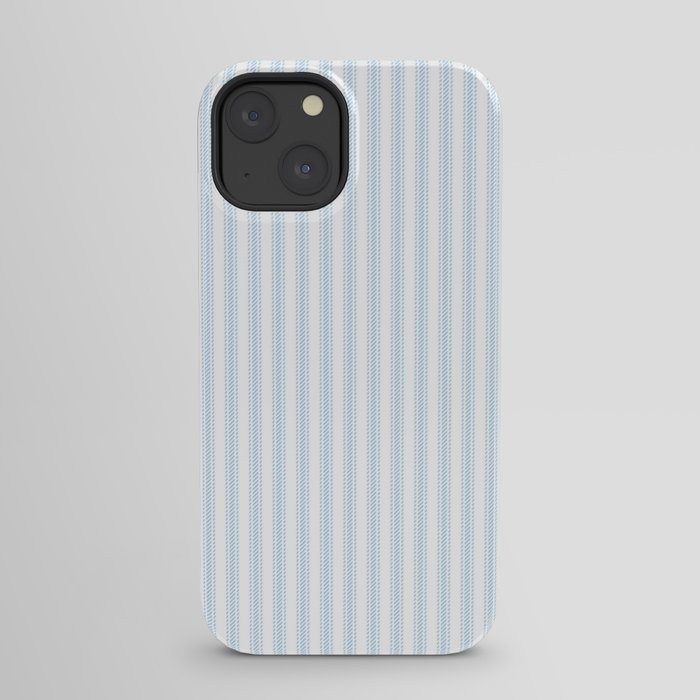 Pastel Blue & White Ticker Stripe iPhone Case Gallery Image 21