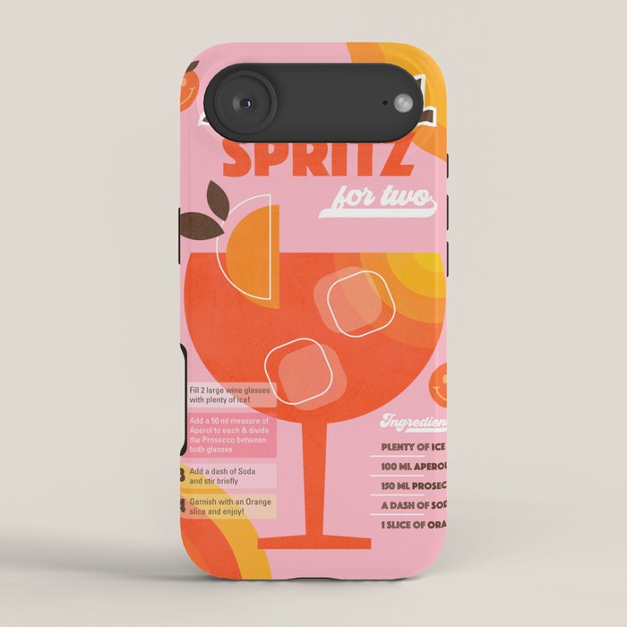 Retro Cocktail Nº1 Aperol Spritz iPhone Case Gallery Image 2