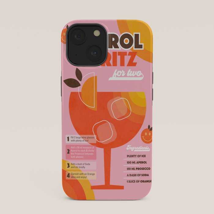 Retro Cocktail Nº1 Aperol Spritz iPhone Case Gallery Image 33