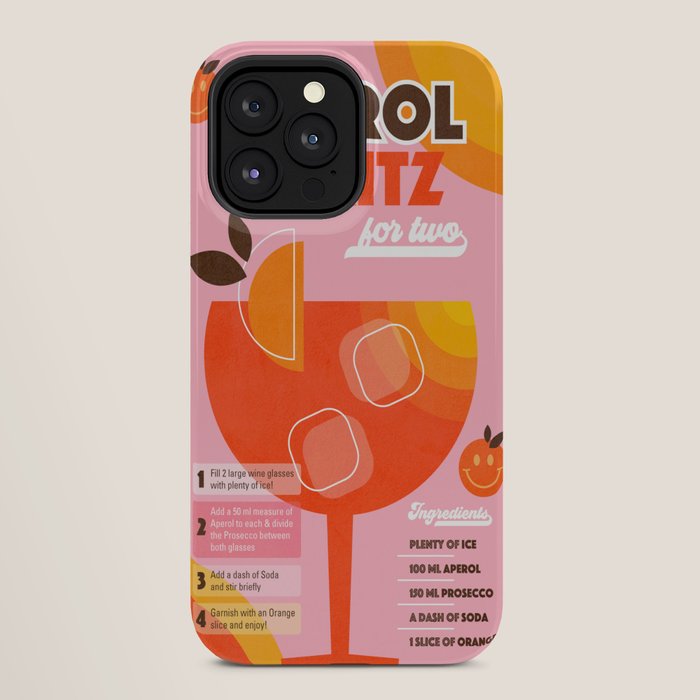 Retro Cocktail Nº1 Aperol Spritz iPhone Case Gallery Image 28