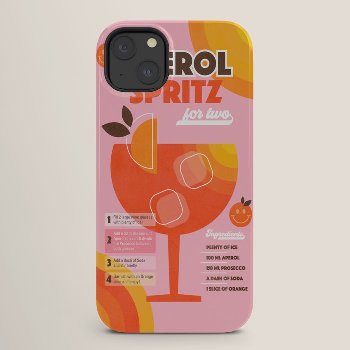 Retro Cocktail Nº1 Aperol Spritz iPhone Case Gallery Image 26