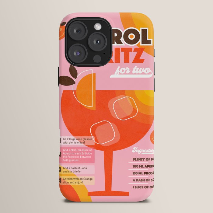 Retro Cocktail Nº1 Aperol Spritz iPhone Case Gallery Image 16