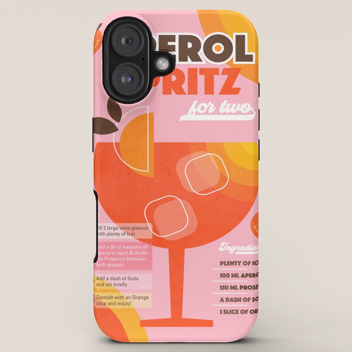 Retro Cocktail Nº1 Aperol Spritz iPhone Case Gallery Image 5