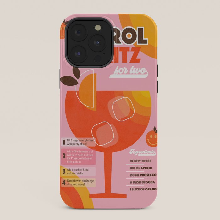 Retro Cocktail Nº1 Aperol Spritz iPhone Case Gallery Image 36