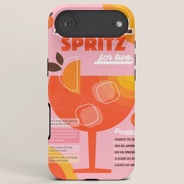 Retro Cocktail Nº1 Aperol Spritz iPhone Case Gallery Image 6