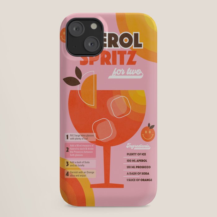 Retro Cocktail Nº1 Aperol Spritz iPhone Case Gallery Image 18