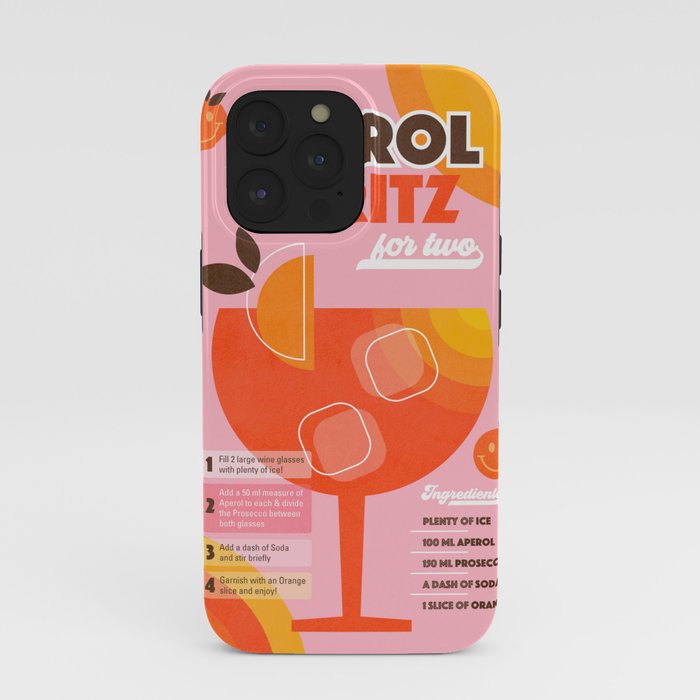 Retro Cocktail Nº1 Aperol Spritz iPhone Case Gallery Image 39
