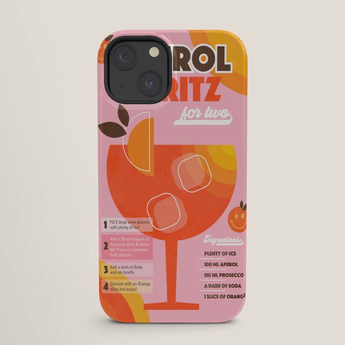 Retro Cocktail Nº1 Aperol Spritz iPhone Case Gallery Image 25