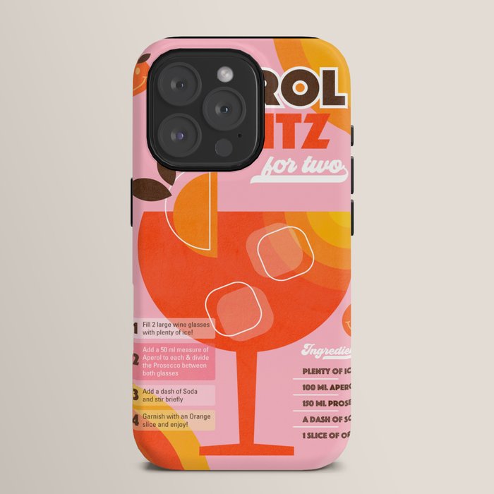 Retro Cocktail Nº1 Aperol Spritz iPhone Case Gallery Image 15